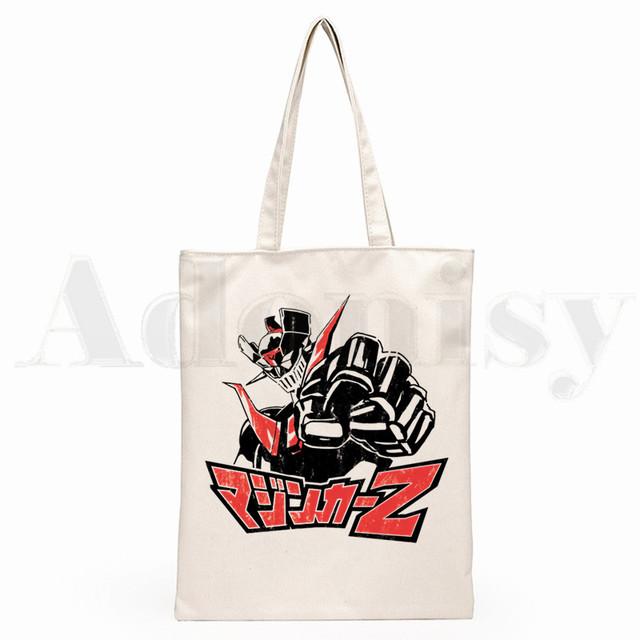 Mazinger Z Japan Anime Old Classic Manga Robot Grafic Cartoon Print Genți de cumpărături Fete Fashion Casual Pacakge Hand Bag