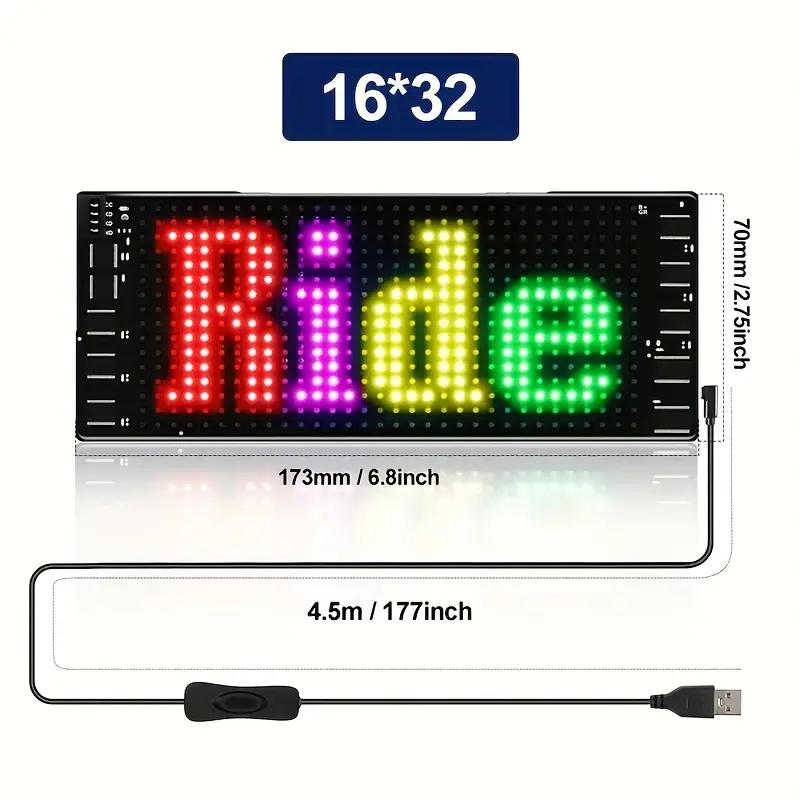 Devil Eyes Car Decor Soft LED Pixel Display Screen Matrix Digital Panel Programmable Advertising Sign DIY Pattern Animation Text