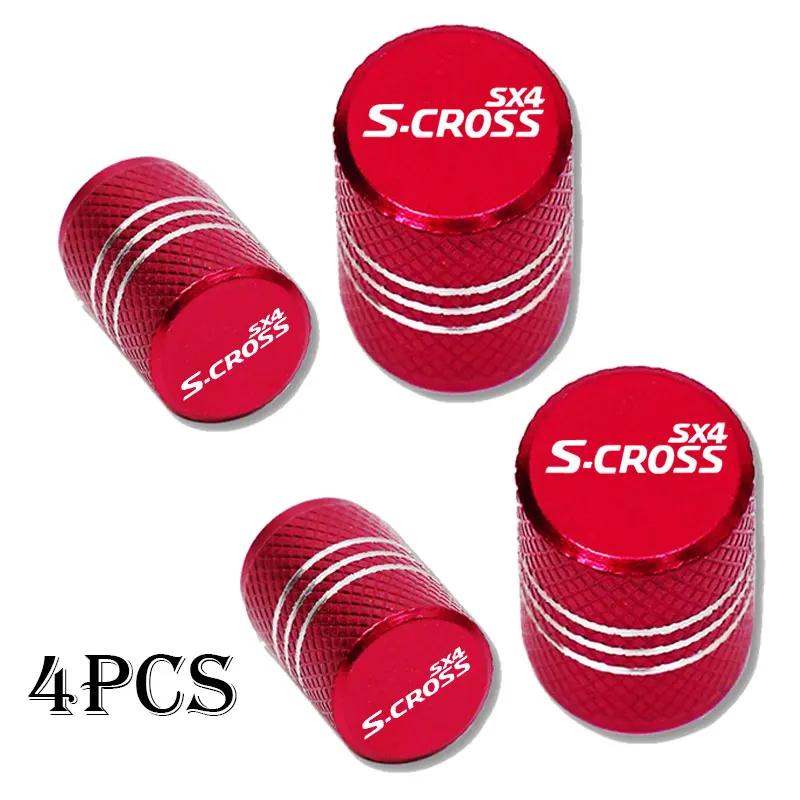Car Wheel Tire Valve Caps Tyre Stem Covers Airdust Waterproof Accessories For Suzuki SX4 S Cross