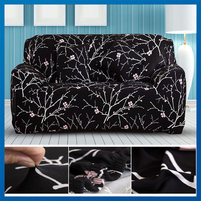 Elegant Floral Stretch Chair Sofa Love Seat Covers With Soft Texture And Excellent Fit