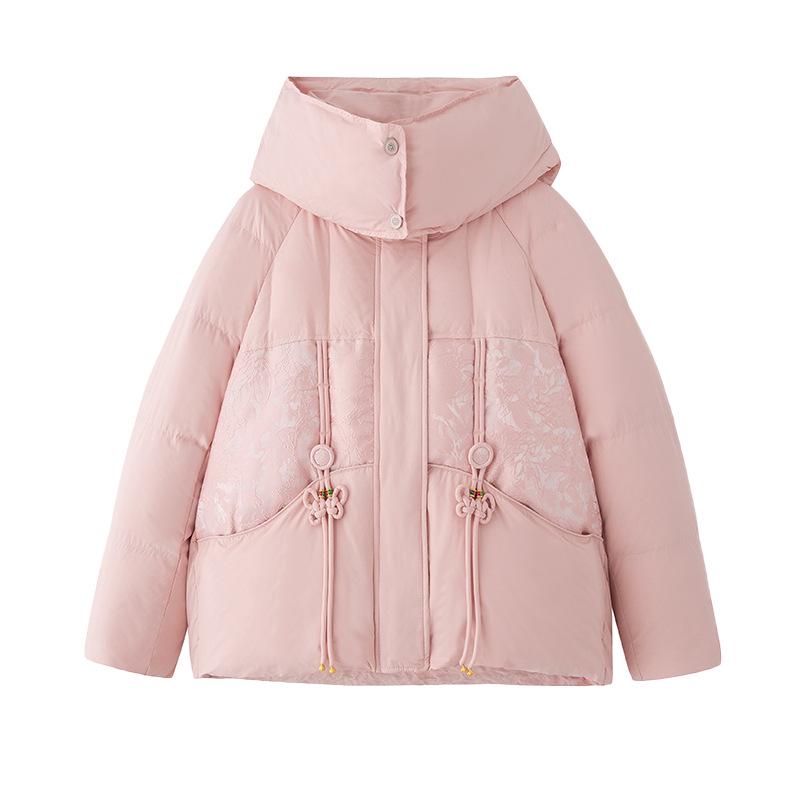 Women's Winter Hooded Windproof Down Jacket - Thickened, Short, Plus Size, 90% White Duck Down