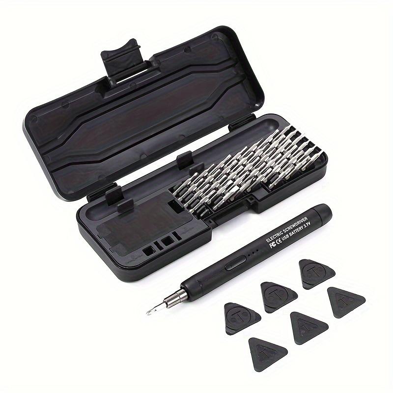 Compact Precision Electric Screwdriver Set - Quiet, Durable, Rechargeable with High Torque, 46-In-1 Multifunctional Portable Tool Kit for Car/Home Use