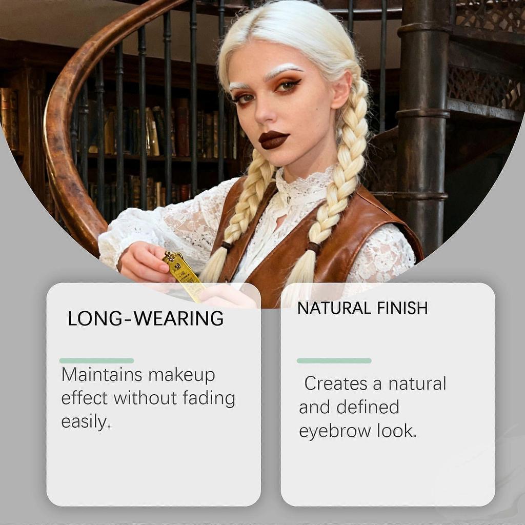 Zephoco White Two-In-One Dual-Head Eyebrow Pencil Is A Three-Dimensional, Natural, Smooth And Colorless Daily Eyebrow Shaping Pencil