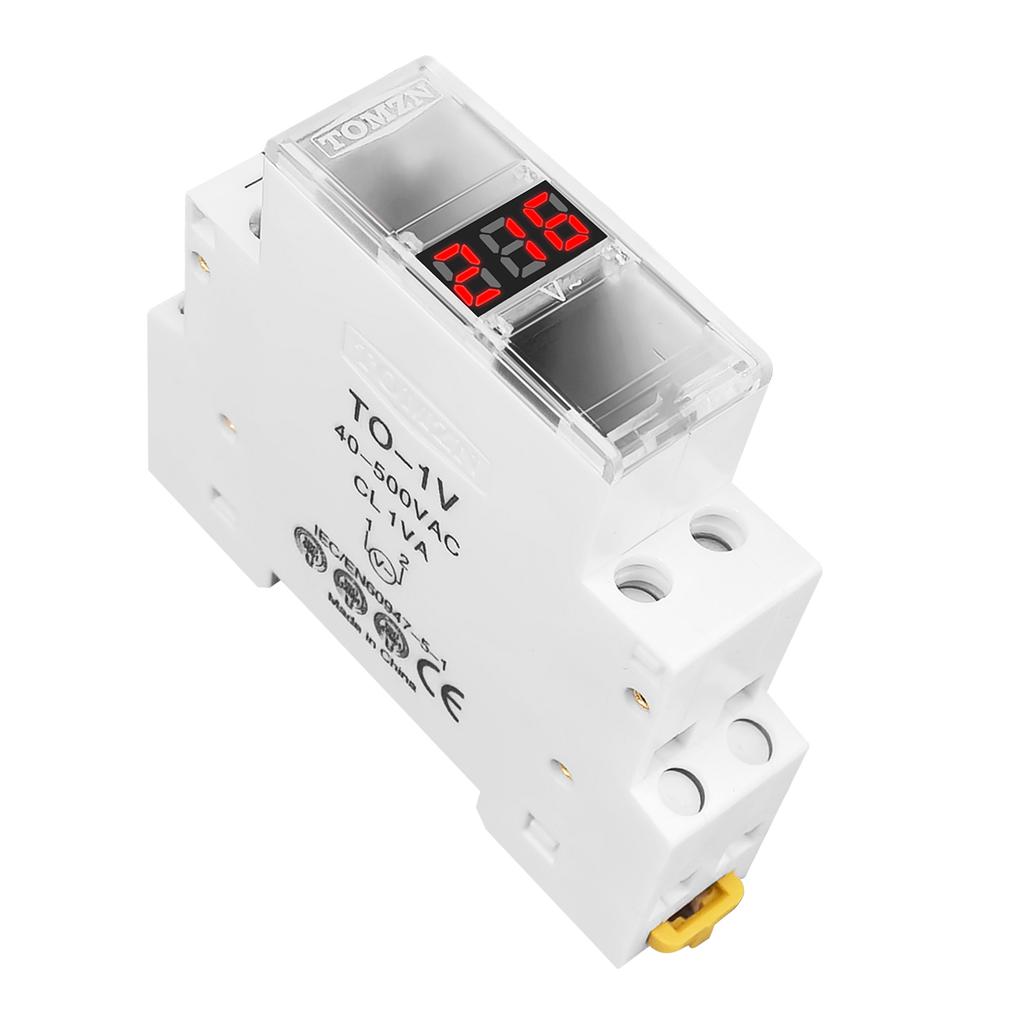 Din Rail 18mm AC 40-500V 220V 380V Voltage Meter Ammeter Single Three Phase Modular Indicator LED Digital Display Detector NEW