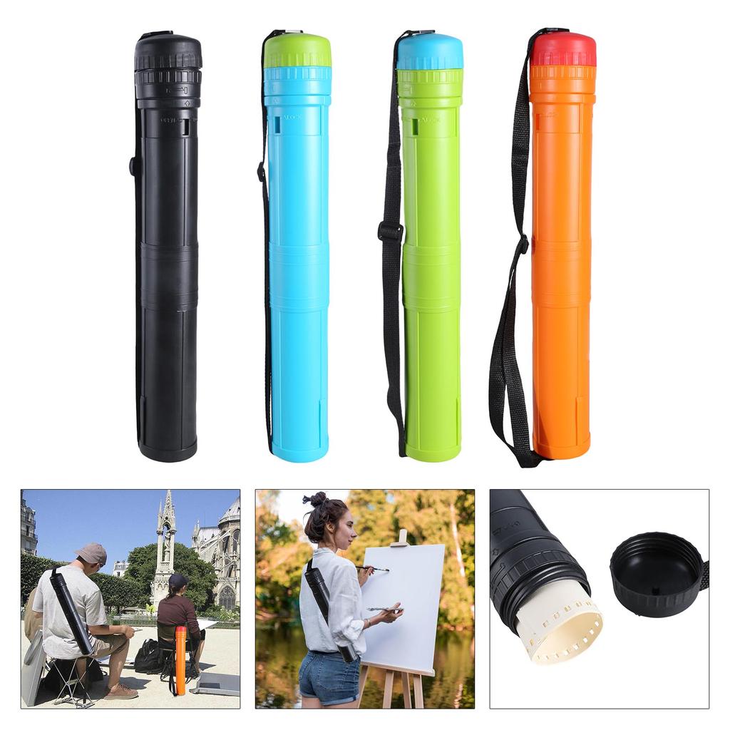 Telescoping Poster Tube 17-29.7'' Extendable Document Storage Tube Poster Carrying Case for Documents Blueprints Artwork