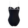 2025 Retro Solid Color One-Piece Swimsuit with Skirt - Bestseller Conservative Swimwear