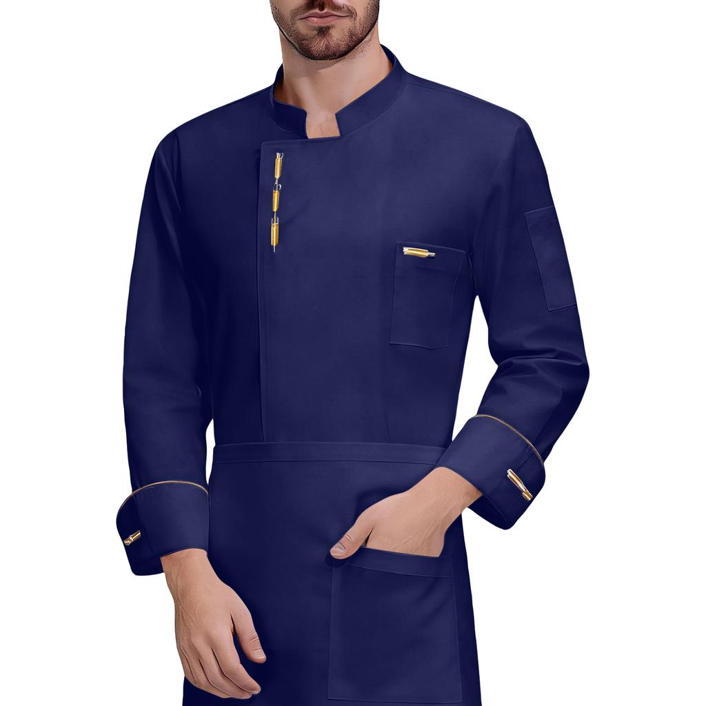 Unisex Strickjacke - Knopf Langarm Kochuniform