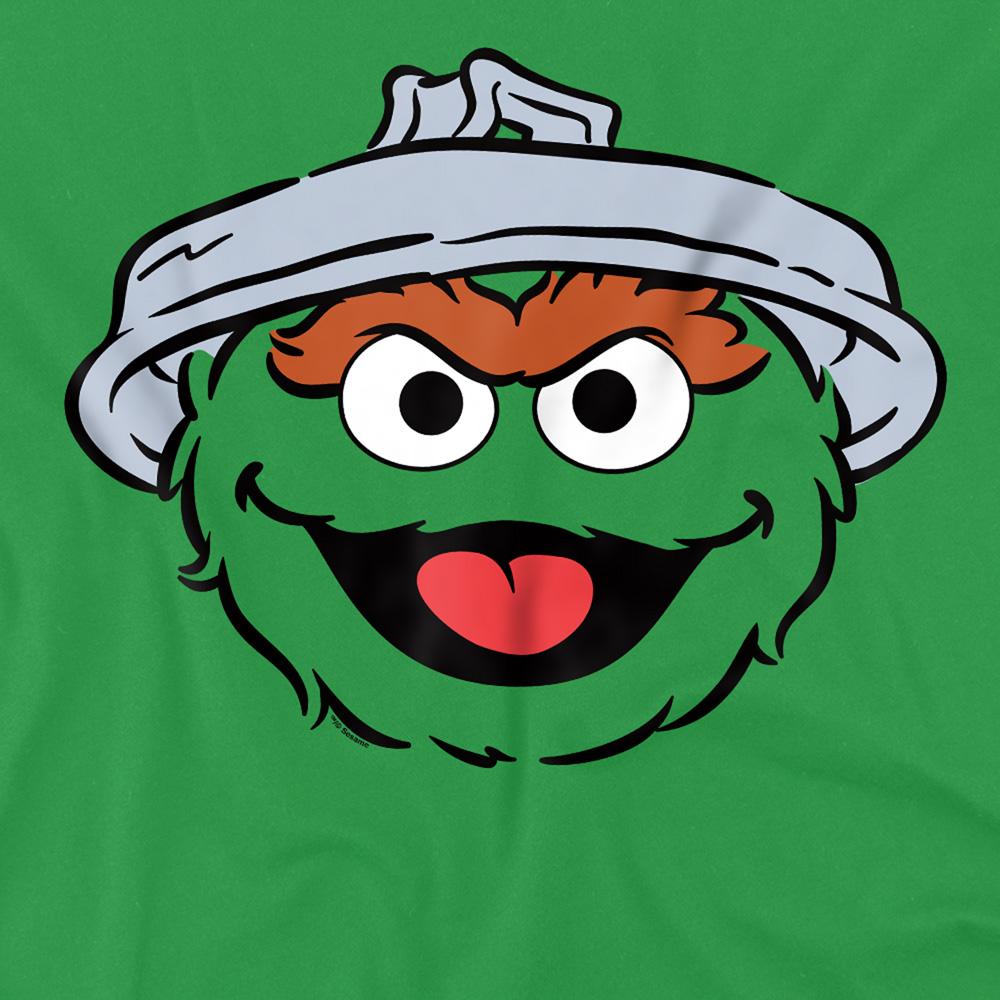 Sesame Street Unisex Adult Oscar The Grouch Full Face T-Shirt