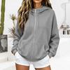Women's Casual Zip Up Hoodie Sweatshirt Jacket with Pockets for Everyday Wear
