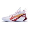 Li Ning SONIC Ultra Cushioning Slip Resistant Abrasion Resistant Mid top Basketball Shoes Men's White Red ABAS145-9