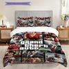 Vibes Vice City Crime Glamour Three-piece Set (1 * Duvet Cover + 2 * Pillowcase, Without Core) 2D Flat Bedding Set Soft and Comfortable