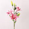 Indoor home furnishing hotel fake flower ornament wedding, simulated 6-head perfume lily flower