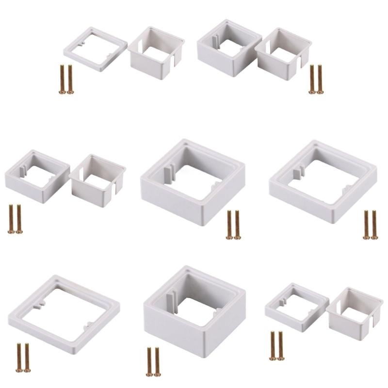 Single Socket Spacer Electrical Outlet Box Extender Single Gang Box Extender with Screws for Living Room School Office
