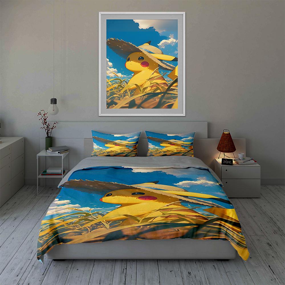 Yellow Cartoon Character. Bedding Duvet Cover Sets Duvet Covers Pillowcases Gifts (1 * Duvet Cover 2 * Pillowcases, Without Duvet Insert)