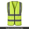 Reflective Yellow Safety Vest: Breathable Fluorescent Gear for Construction, Cycling, and Road Safety