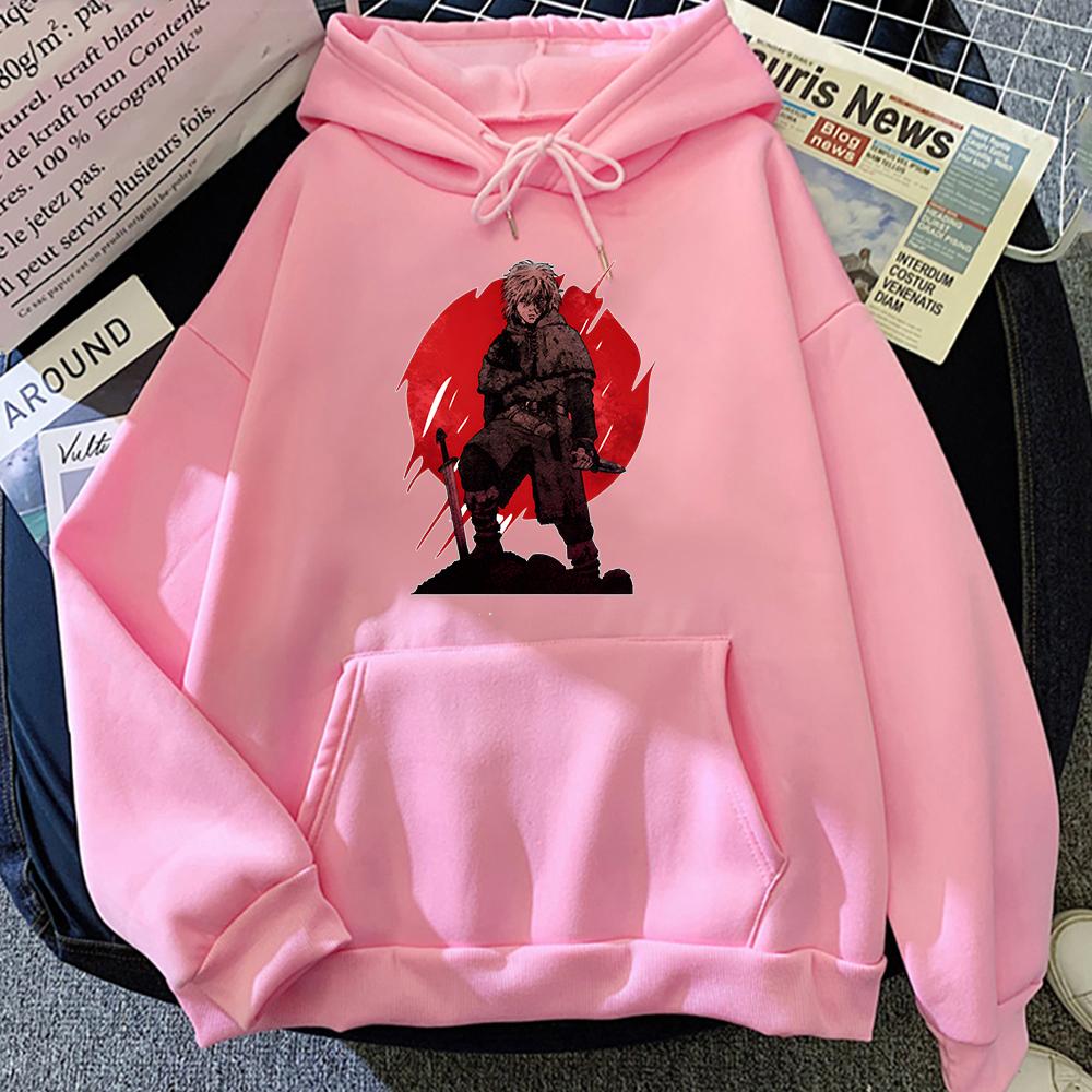 Vinland Saga Oversized Mikina Gotická Unisex Japonská Anime Mikina s dlouhým rukávem Hezký Four Seasons Běžné O-neck Unisexga Potisk
