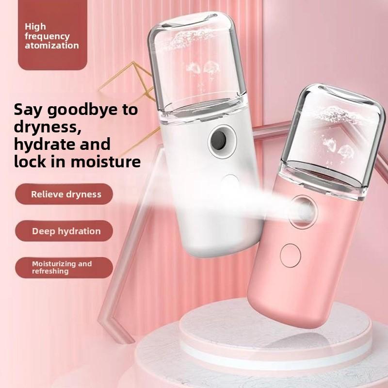 Portable Nano Mist Facial Spray Device With Cold Spray For Skin Hydration And Beauty