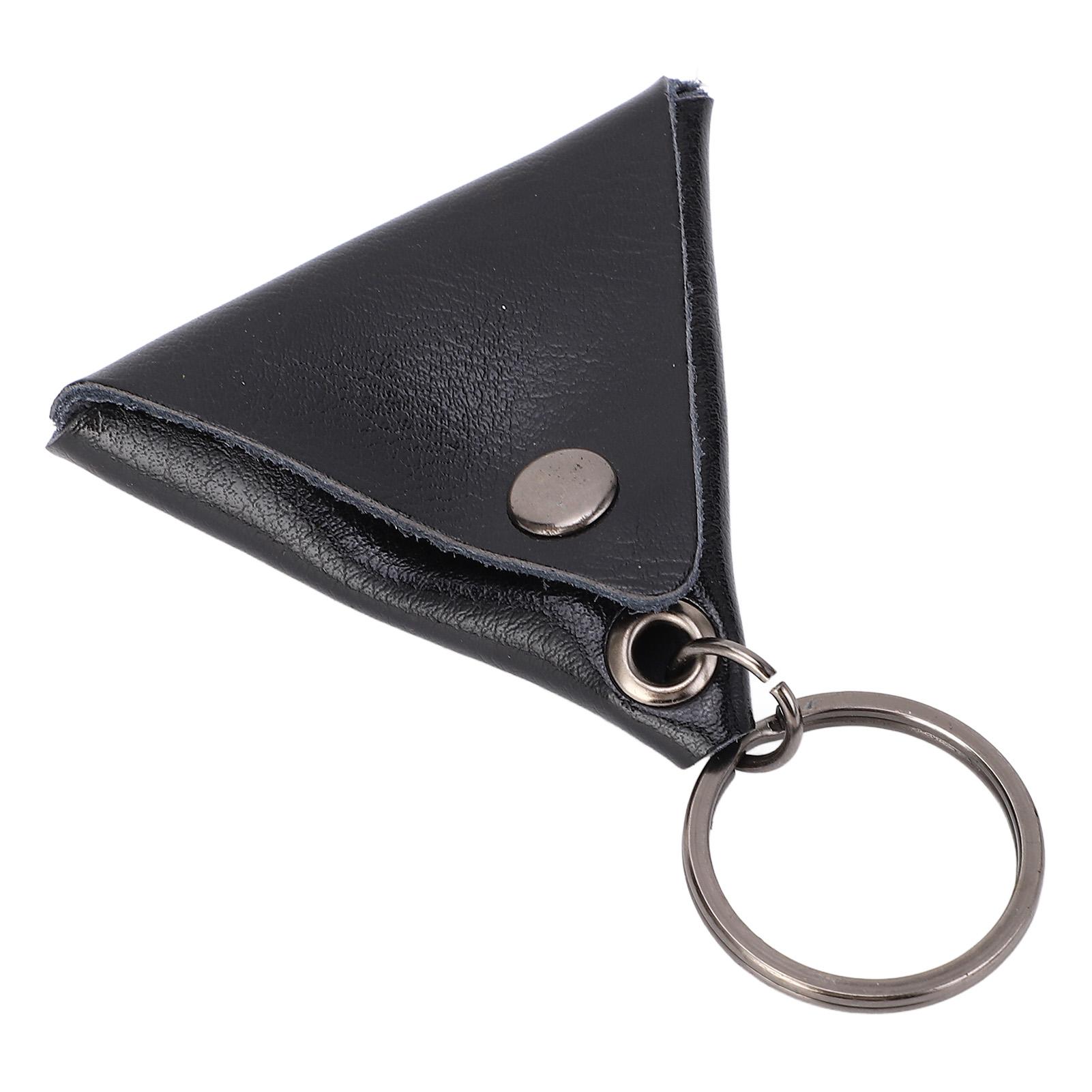 

Сумка для медіаторів Гітарних Шкірозамінник Водонепроникна Легко Чиститься Портативна Дизайн Брелока Тримач для Гітарних Медіаторів Чорний