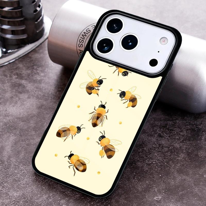 Bees Phone Case For iPhone 17 16 15 14 13 12 11 Pro Max Plus 17Air Soft Silicone Cover