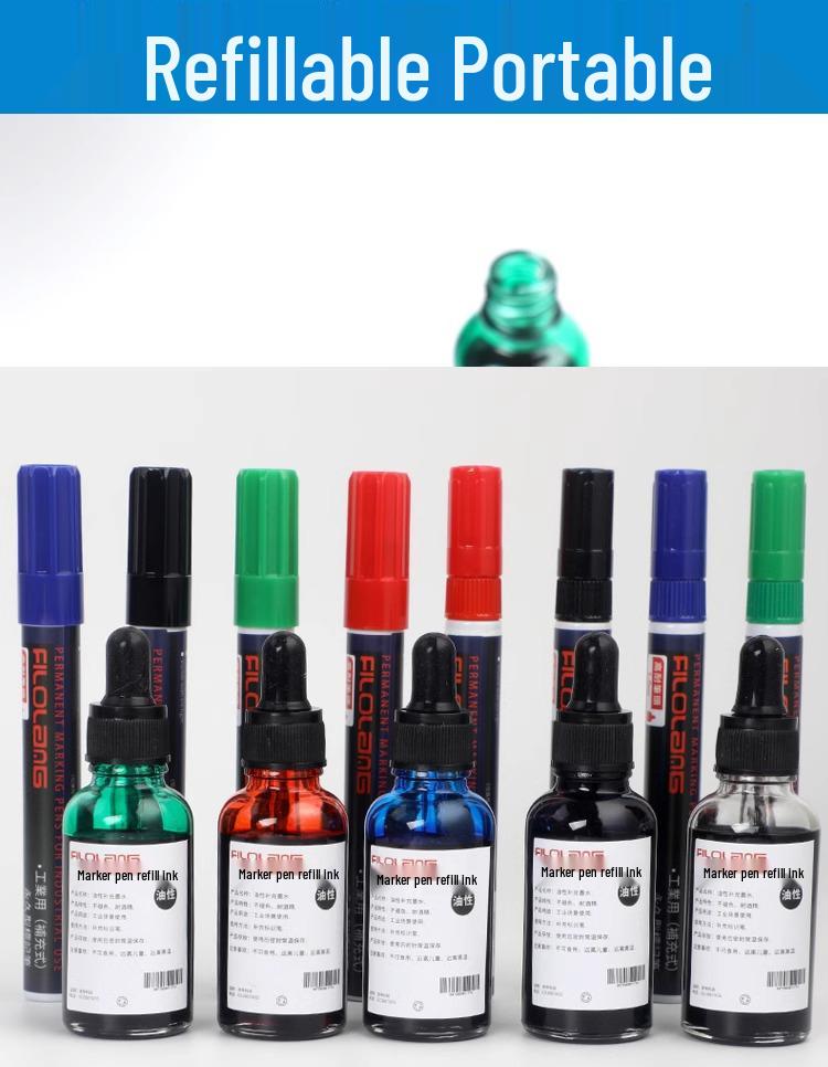 Feloran MK-79 Oil-Based Quick-Dry Industrial Waterproof High-Temperature Round/Oblique Tip Marker