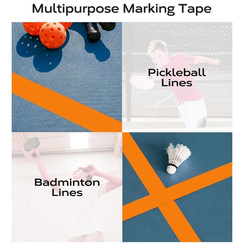 Strong Stickiness Sports Floor Marking Tape Versatile Squash Courts Marking Tape for Sports Facilities