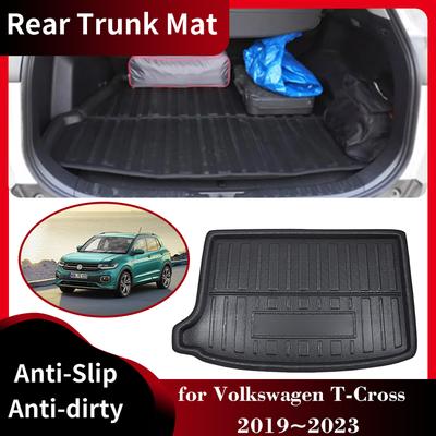 Car Rear Trunk Mat for Volkswagen VW T-Cross C11 R-Line LWB ~ Luggage Liner Tray Pad Boot Carg Cover Accessorise