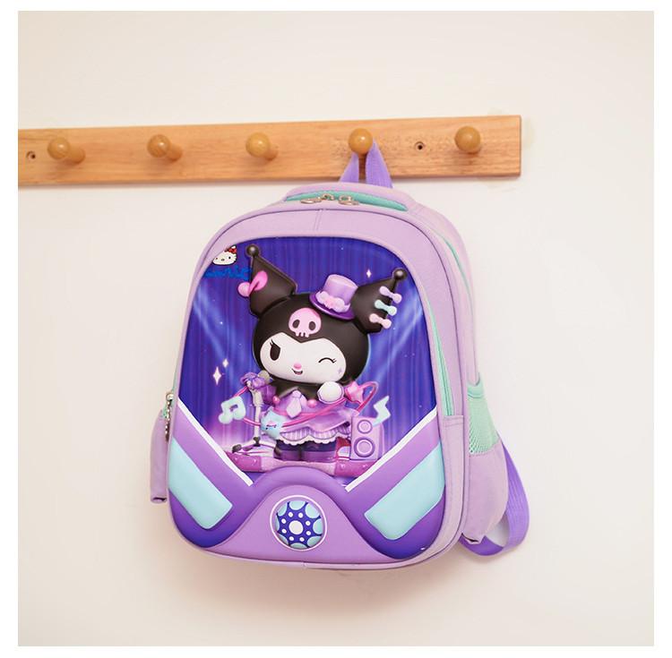 Очаровательный 3D Мультяшный Детский Рюкзак Легкий Нейлоновый Школьный Ранец Унисекс Модный Kuromi Brown