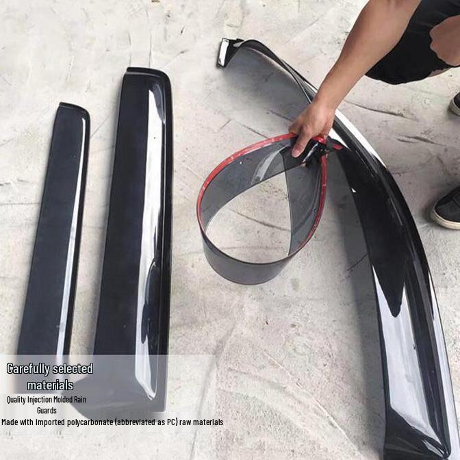 Ford Raptor F150 Injection Molded Rain & Sun Visor: Thickened, Widened Full Coverage Door & Window Shield