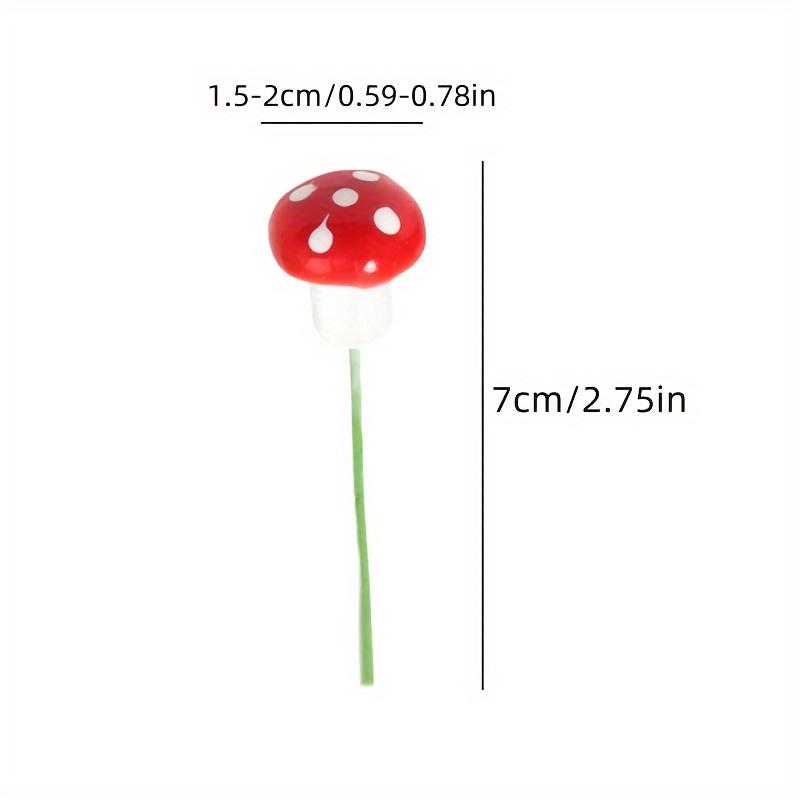 Red Mushroom Simulation Flower, Plastic DIY Cake Decorations, Christmas and Halloween Holiday Decorations, Suitable for Wedding