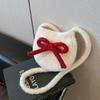 Plush Bow Shoulder Messenger Bag New Versatile Casual Fashion Shoulder Bag