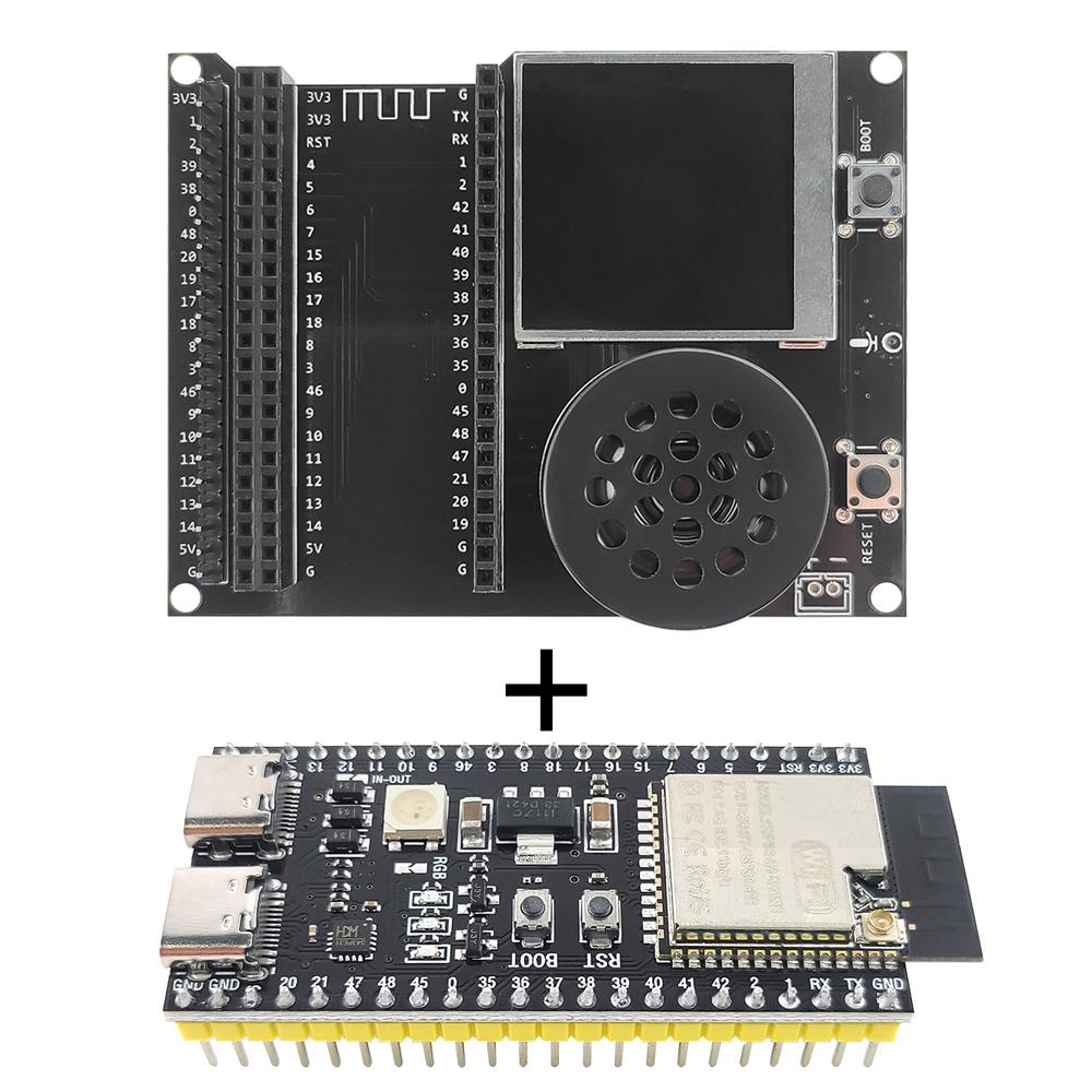 ESP11-S1 N16R8 Development Board with 1.11 Inch TFT Display Speaker Expansion Adapter Kit for DIY AI Type-C Wifi Module ESP11S1