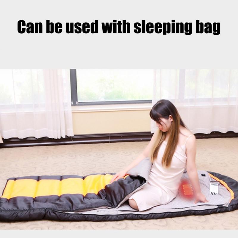 USB Heated Blanket Heated Sleep Bag Liner Camping Heated Sleep Bag Pad Outdoor USB Heating Sleep Mat Enduring