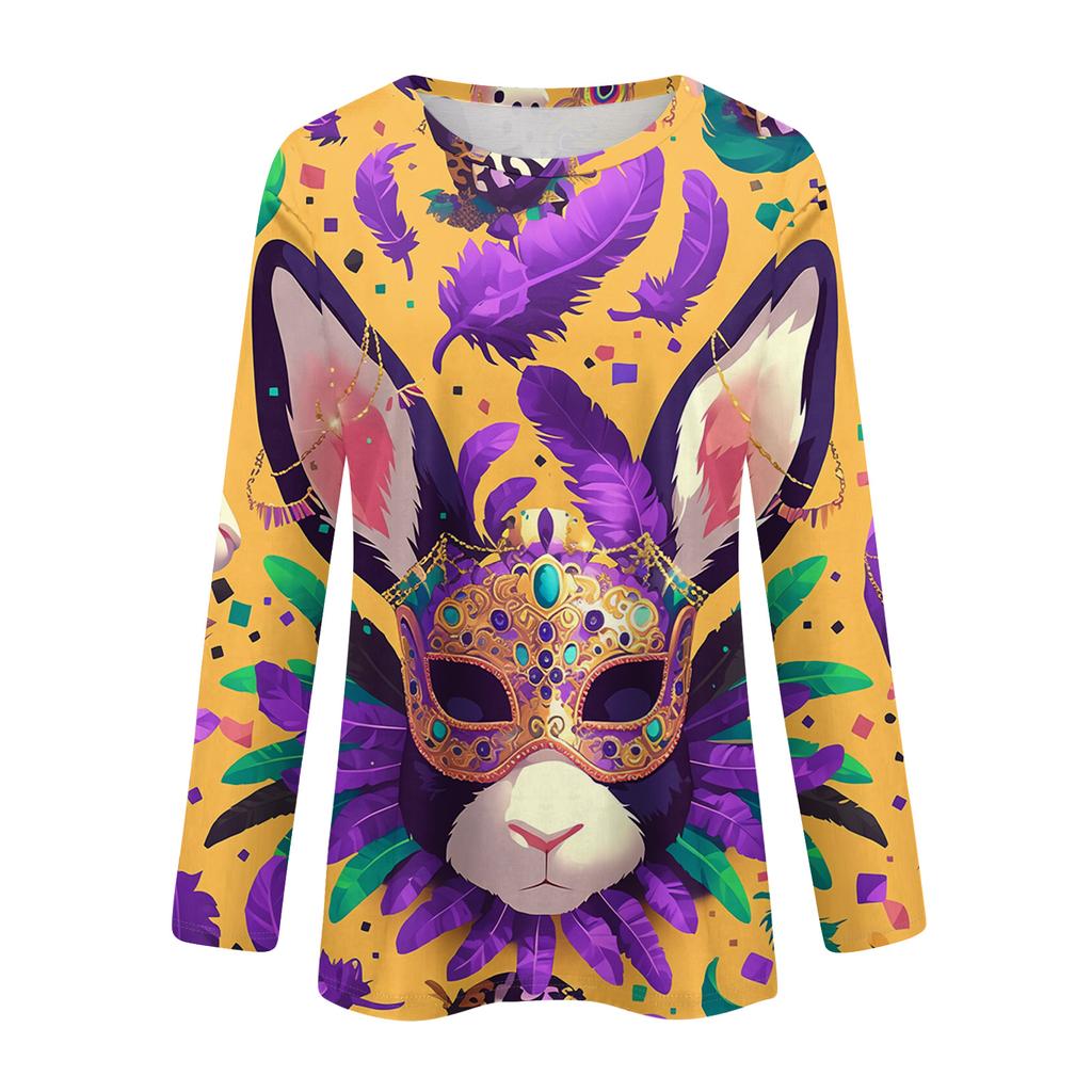 Women's Loose Comfortable Casual Fashion Round Neck Christmas Print Long Sleeve Hoodie