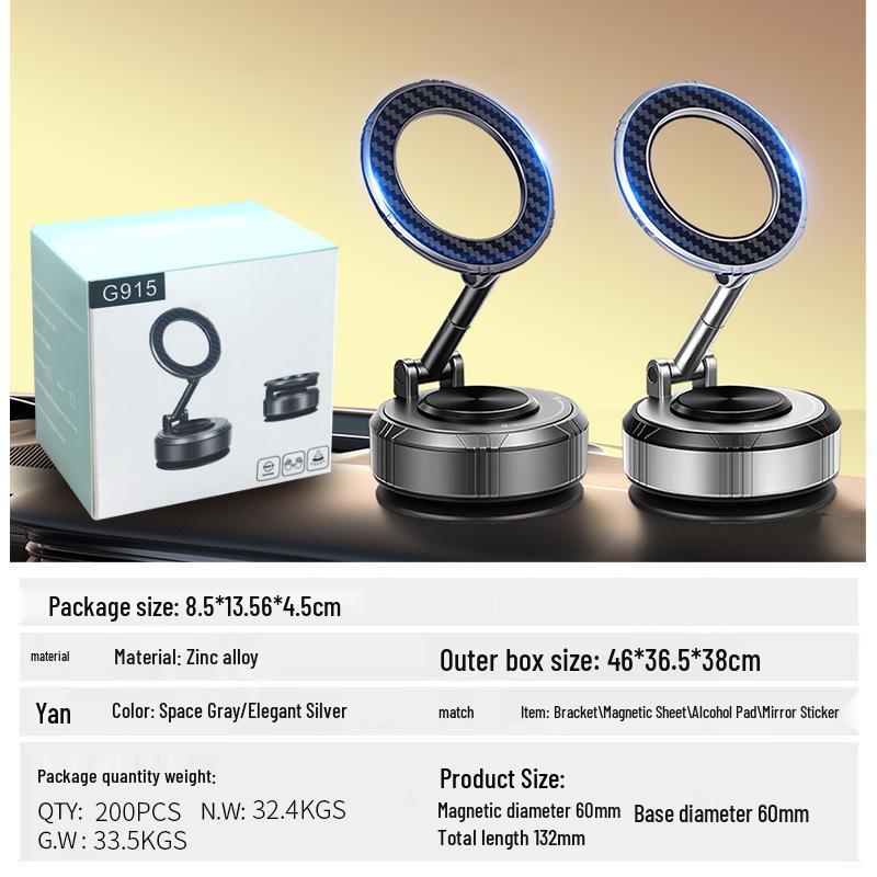 Universal Magnetic Car Phone Holder with Suction Cup for Dashboards