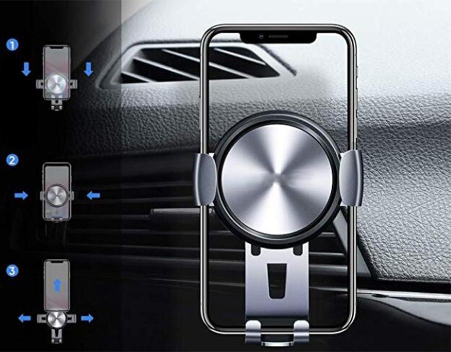 New Mobile Phone Gravity Bracket 360-degree Air Vent Mount Stand Phone Holder