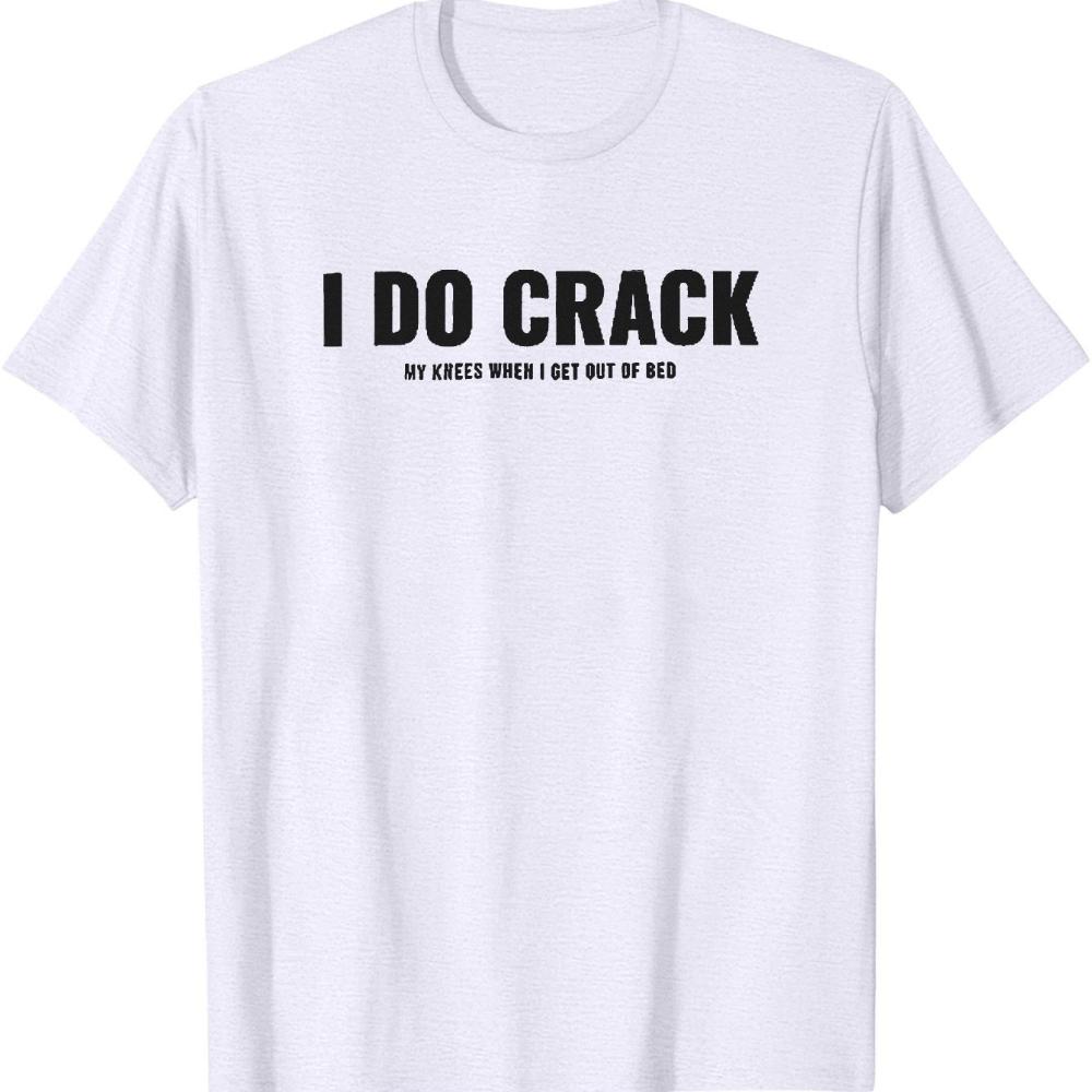 Mens Funny I Crack Joke TShirt Olive Green Humorous Print Short Sleeve Summer Tee Sick Joke Breathable Casual Top