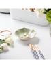1pc Ceramic Petal Shaped Jewelry Tray, Simple Irregular Jewelry Plate for Jewelry Storage, Display, Storage or Home Decoration