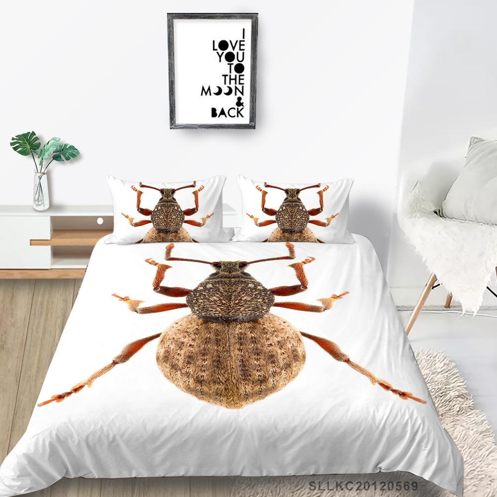 Insect Series Quilt Cover Pillowcase Two Or Three-Piece Set 3D Digital Printing Polyester