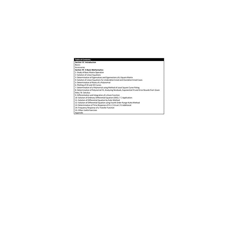 A Handbook On Numerical Technique Lab Matlab Based Experiments | E