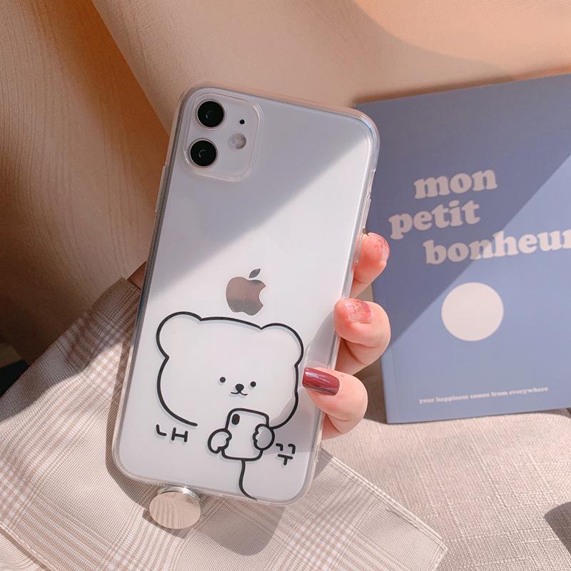 Simple Bear Case for iPhone 14 iPhone 15 iPhone 16 Pro Max