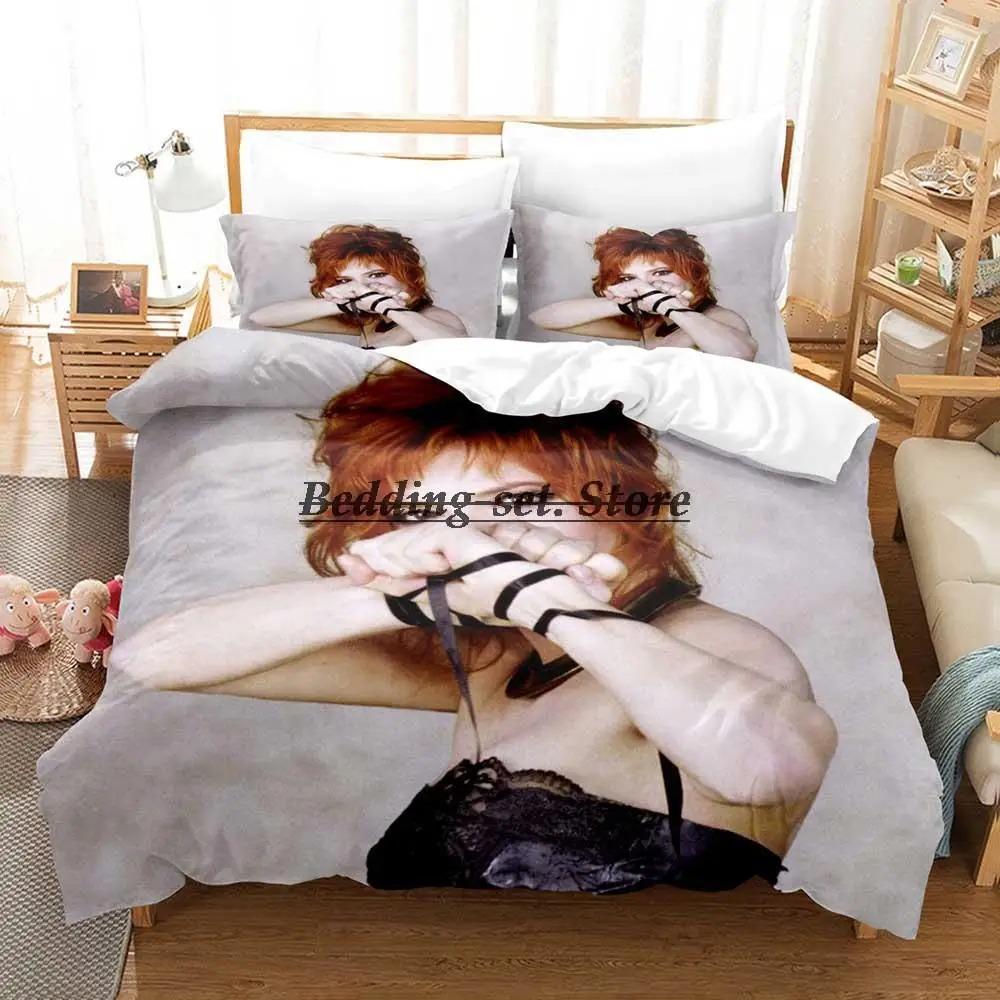 Mylene Farmer Bedding Set Single Twin Full Queen King Size Duvet Cover Sheet Set for Adult Kid Bedroom