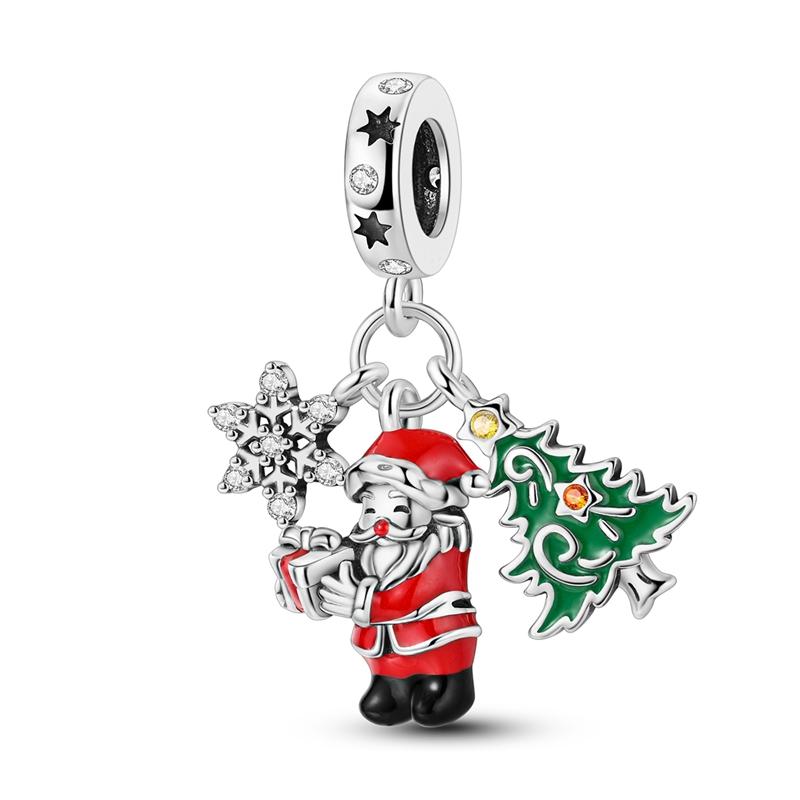 New 925 Silver Charms Bead Red Series Charm Pendant Fit Bracelet Necklaces DIY Birthday For Woman Jewelry Gift