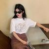 Women's Summer Korean Short-Sleeve Loose-Fit T-Shirt, Round Neck, Versatile Style for Couples and Students