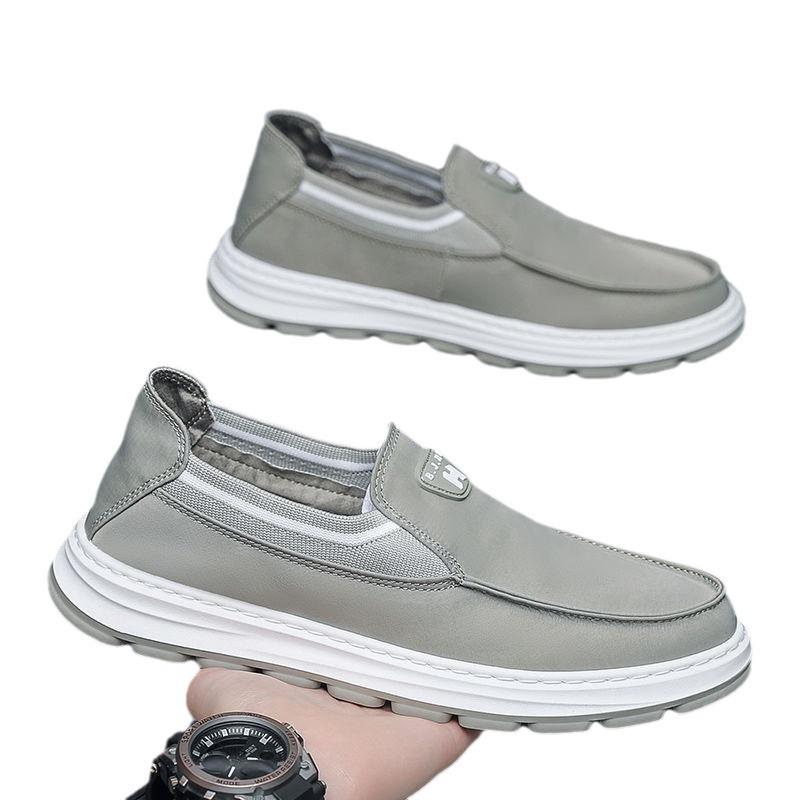 Autumn popular men's shoes one pedal lazy shoes ice silk breathable non-slip casual shoes versatile breathable men's shoes