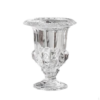Vase en Verre Transparent pour Affichage de Fleurs sur Table Basse et Étagère
