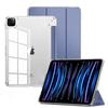 Case IPad Air 7 2025 Pro 12.9 10.2 Clear Acrylic Cover No Pencil Slot Shockproof Stand Magnetic Slim Fit