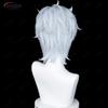 Oyun Etkisi Fatui Cosplay Doktor II Dottore Cosplay Peruk 30cm Kısa Isıya Dayanıklı Saç Parti Anime Perukları + Peruk Bonesi