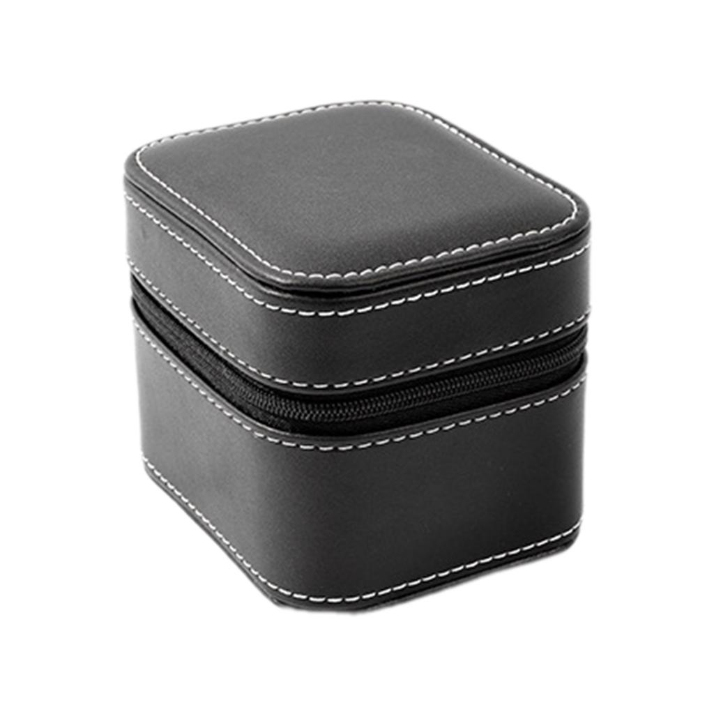 Portable Jewelry Case Portable Single Watch Storage Box with Zipper Closure Stylish Watch Travel Holder for Men Women