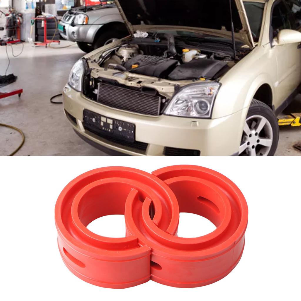 2 Pcs Car Spring Shock Absorber Flexible Rubber Bumper Shock Buffer Power Cushion Coil Spring Spacer A+
