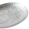 Arita ware Toetsugama Arabesque carved oval plate, 16 x 12 cm, silver lacquer, Made in Japan, product number 476317